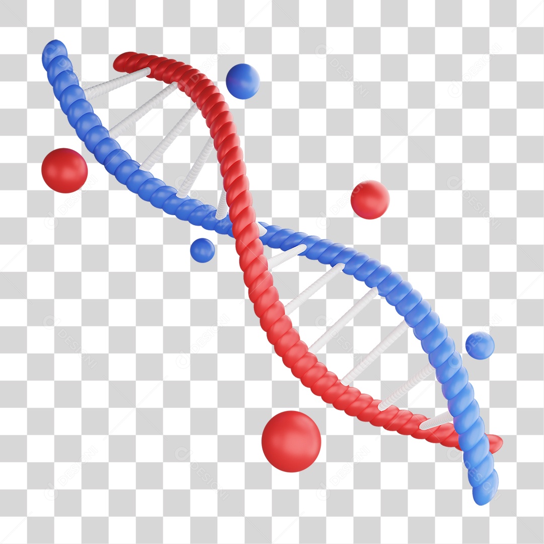 Elemento 3D Dna Cores Formas PNG Transparente