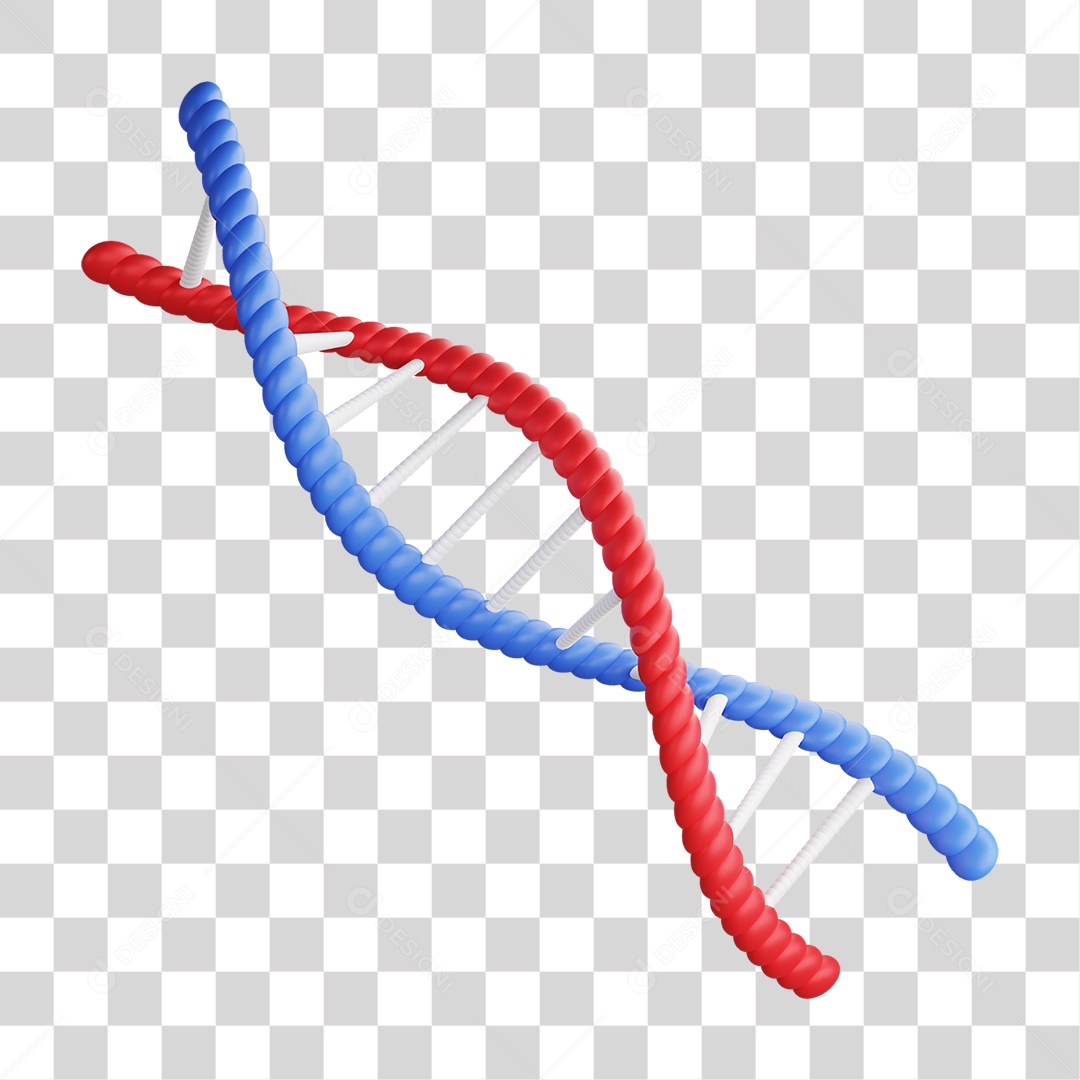 Elemento 3D Dna Cores Formas PNG Transparente