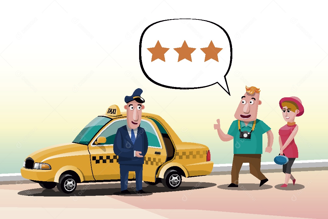 Serviços Taxi Ilustração Vetor EPS