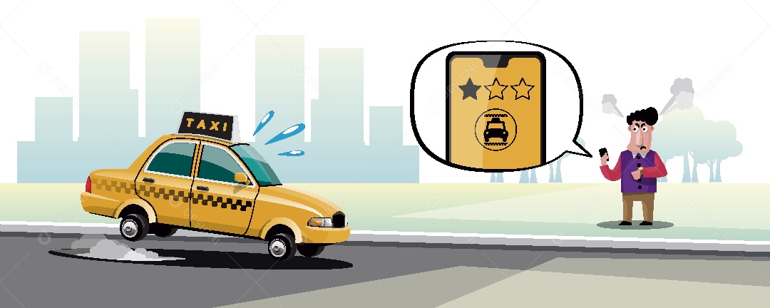 Serviços Taxi Ilustração Vetor EPS