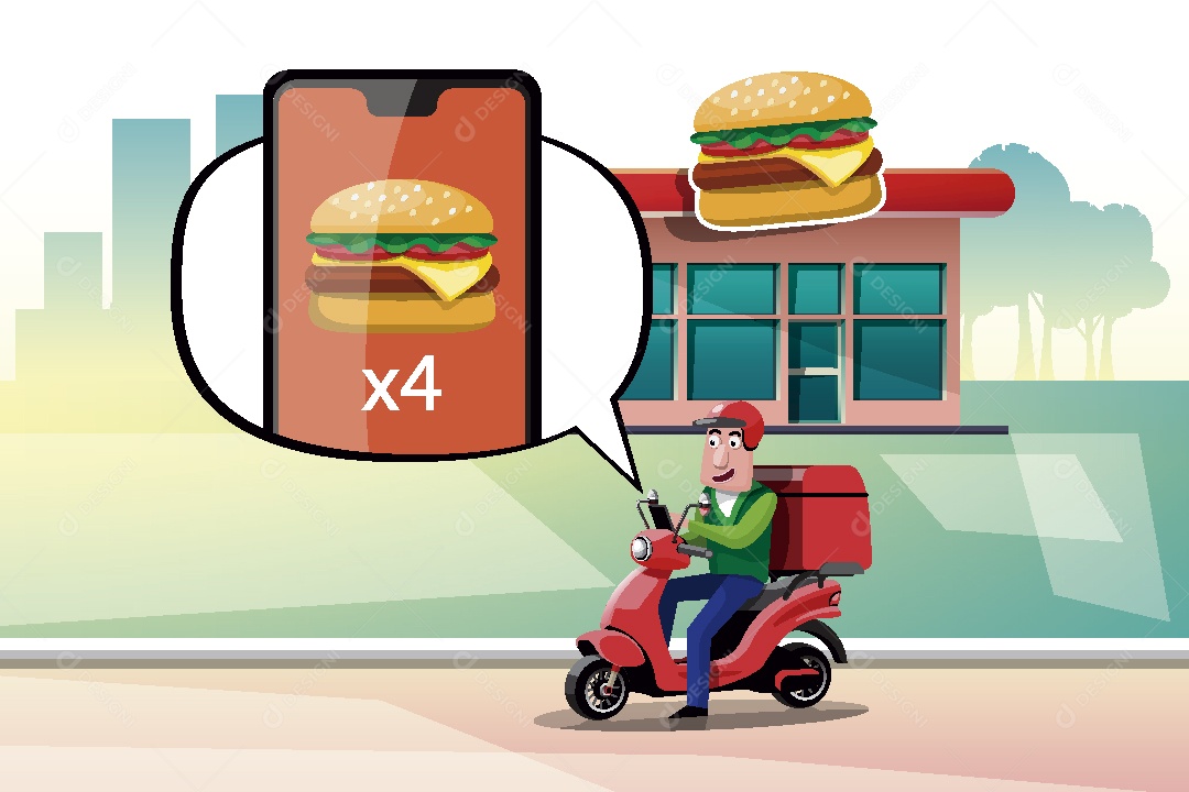 Serviço de Entrega Ilustração Vetor EPS