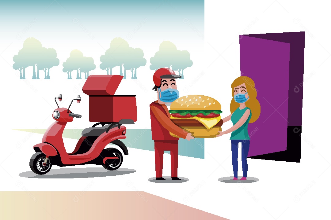 Serviço de Entrega Ilustração Vetor EPS