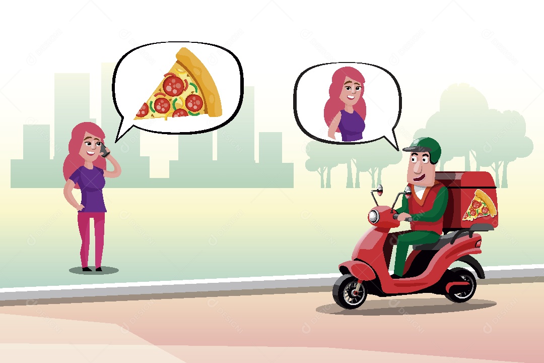 Serviço de Entrega Ilustração Vetor EPS