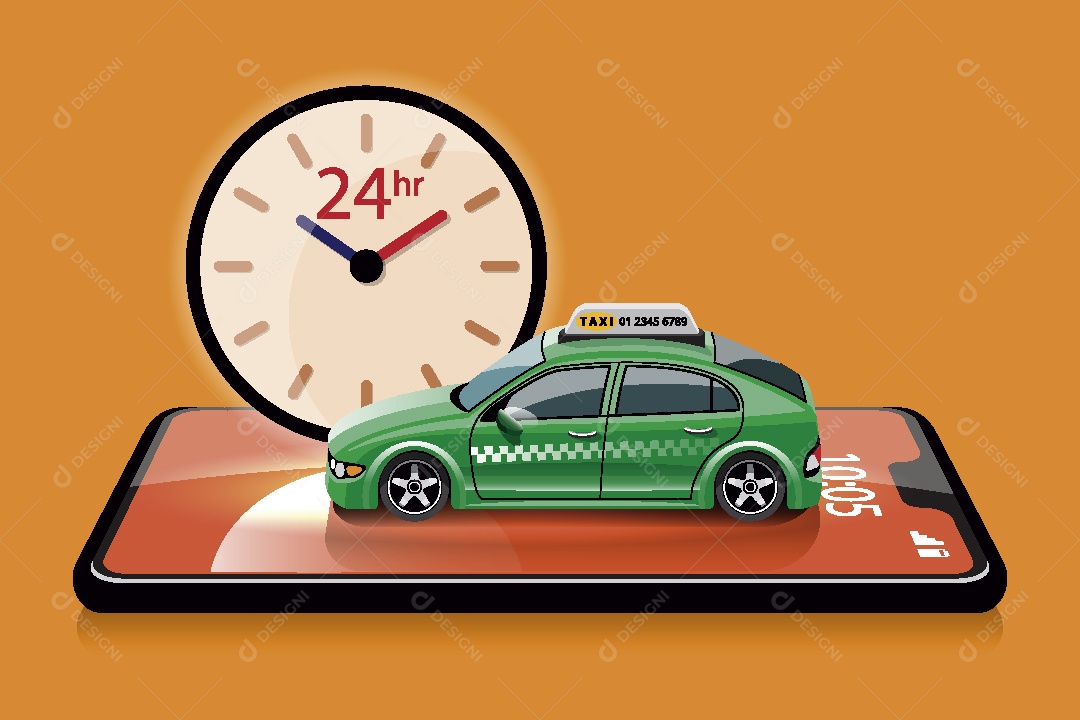 Taxi Ilustração Vetor EPS