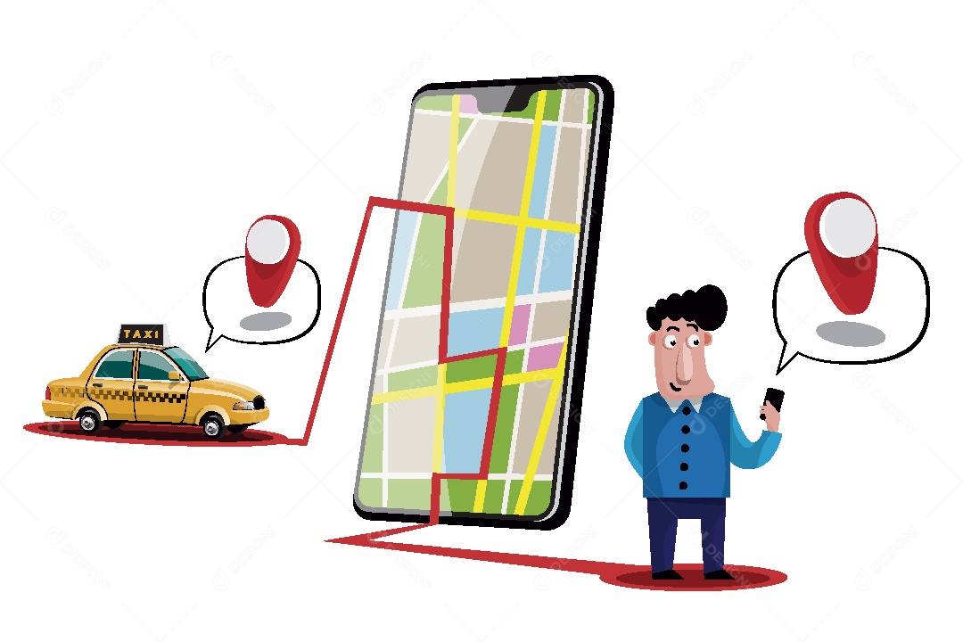 Taxi Ilustração Vetor EPS