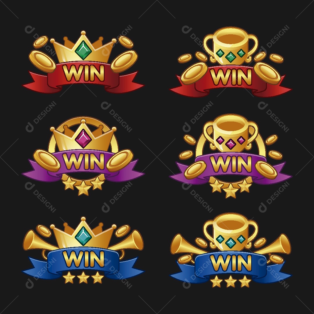 Botões de Games Ilustração Vetor EPS