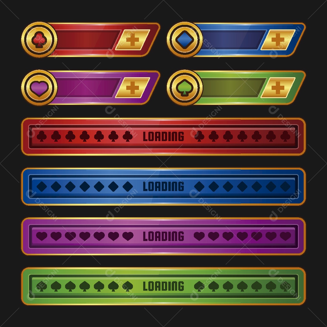 Botões de Games Ilustração Vetor EPS