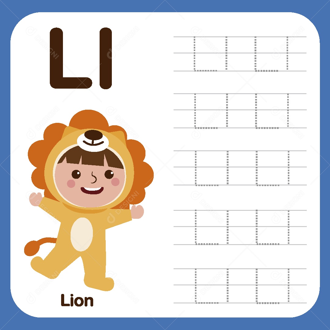 Alfabeto Divertido Letra L Ilustração Vetor EPS