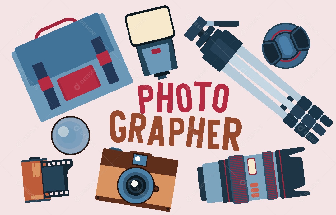 Equipamentos e Câmeras Ilustração Vetor EPS