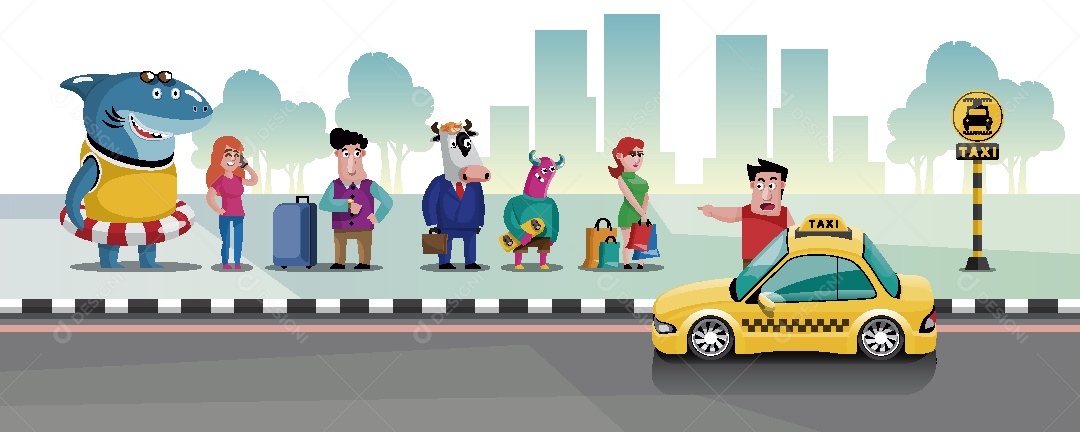 Taxi Ilustração Vetor EPS