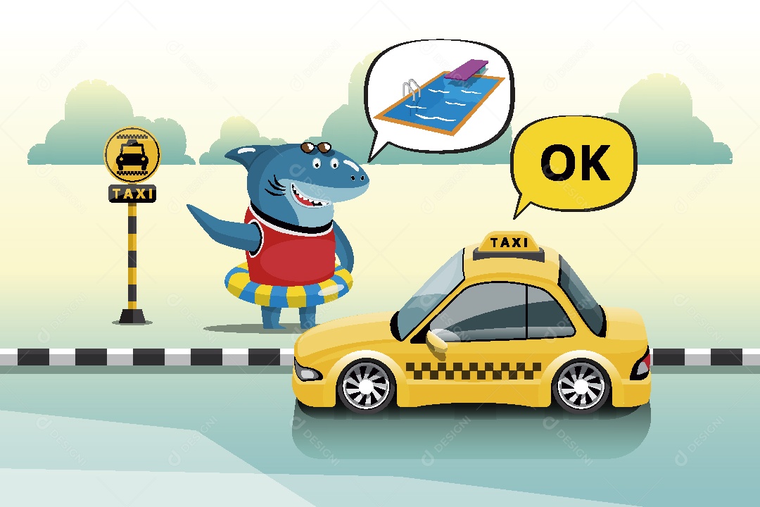 Taxi Ilustração Vetor EPS