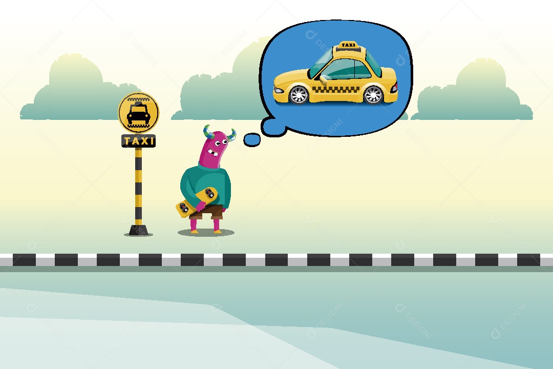 Taxi Ilustração Vetor EPS