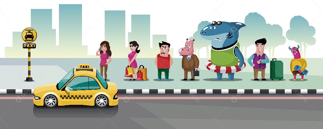 Taxi  Ilustração Vetor EPS