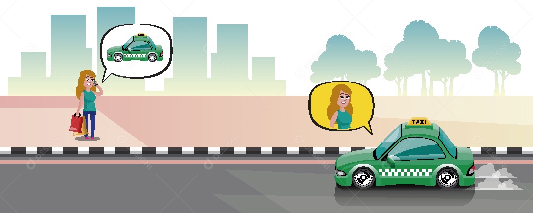 Taxi Ilustração Vetor EPS