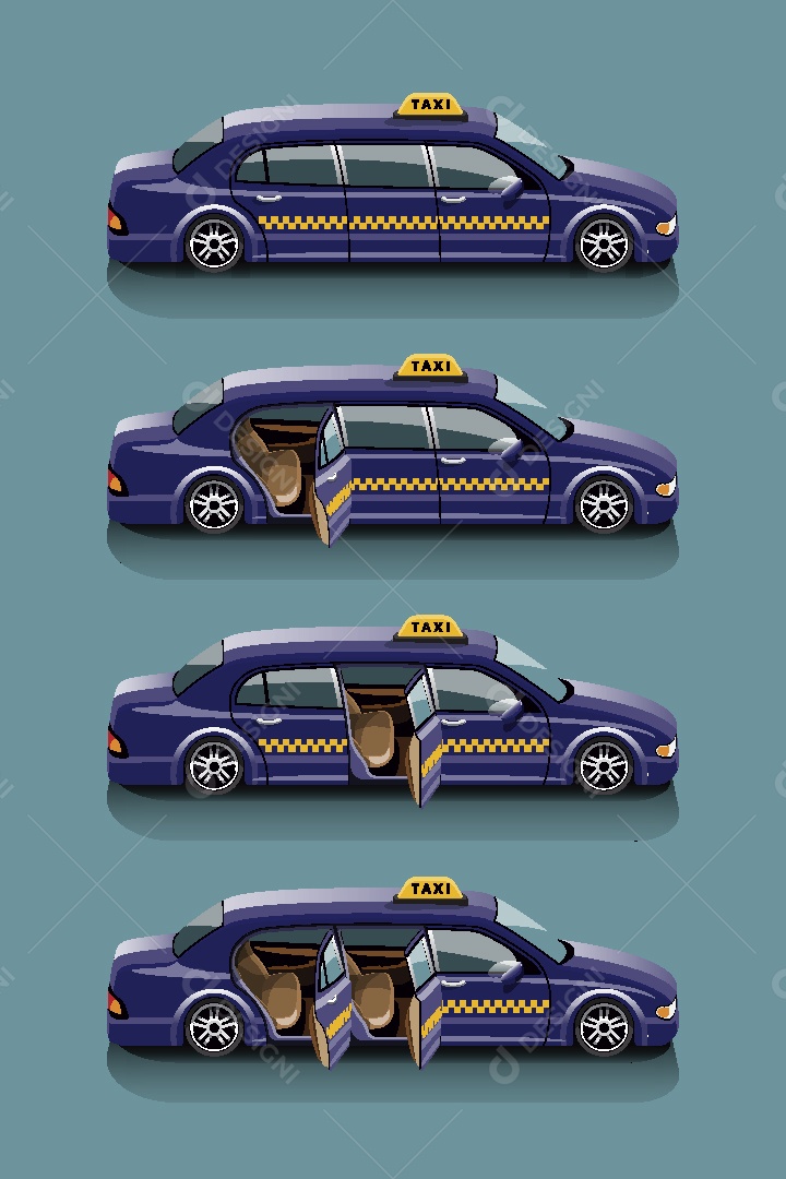Taxi Limosine Ilustração Vetor EPS