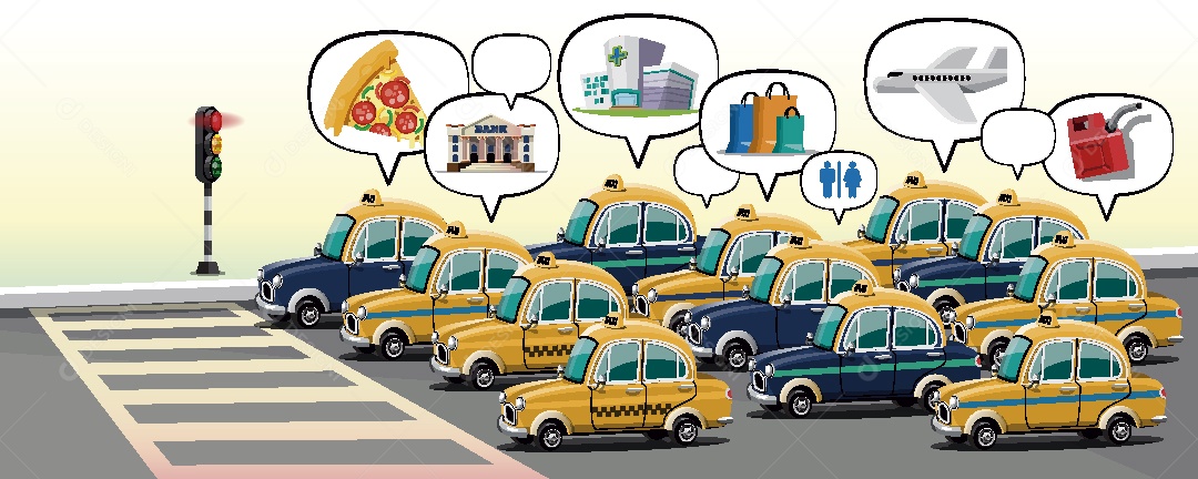 Táxi Ilustração Vetor EPS