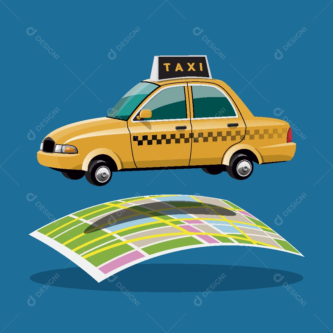 Taxi Ilustração Ilustração Vetor EPS