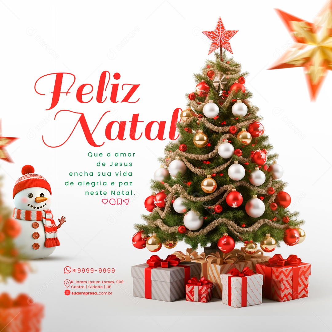 Social Media Amor De Jesus Feliz Natal PSD Editável