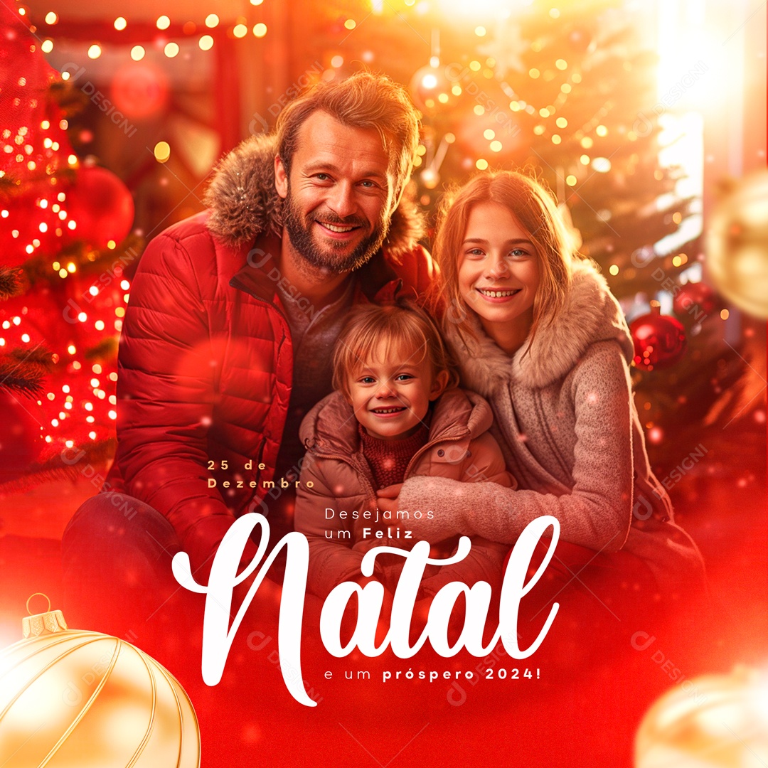 Desejamos Um Feliz Natal 25 De Dezembro Social Media PSD Editável