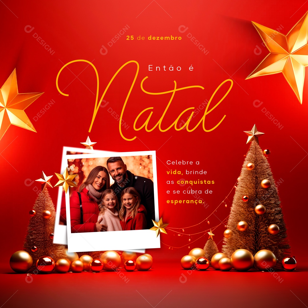 Social Media Então é Natal Celebre a Vida 25 de Dezembro PSD Editável