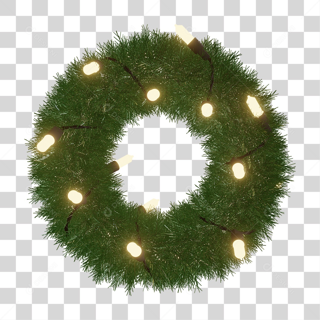 Elemento 3D Para Composição Guirlanda De Natal PNG Transparente