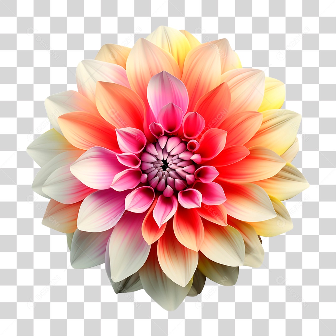 Flor Colorida PNG Transparente