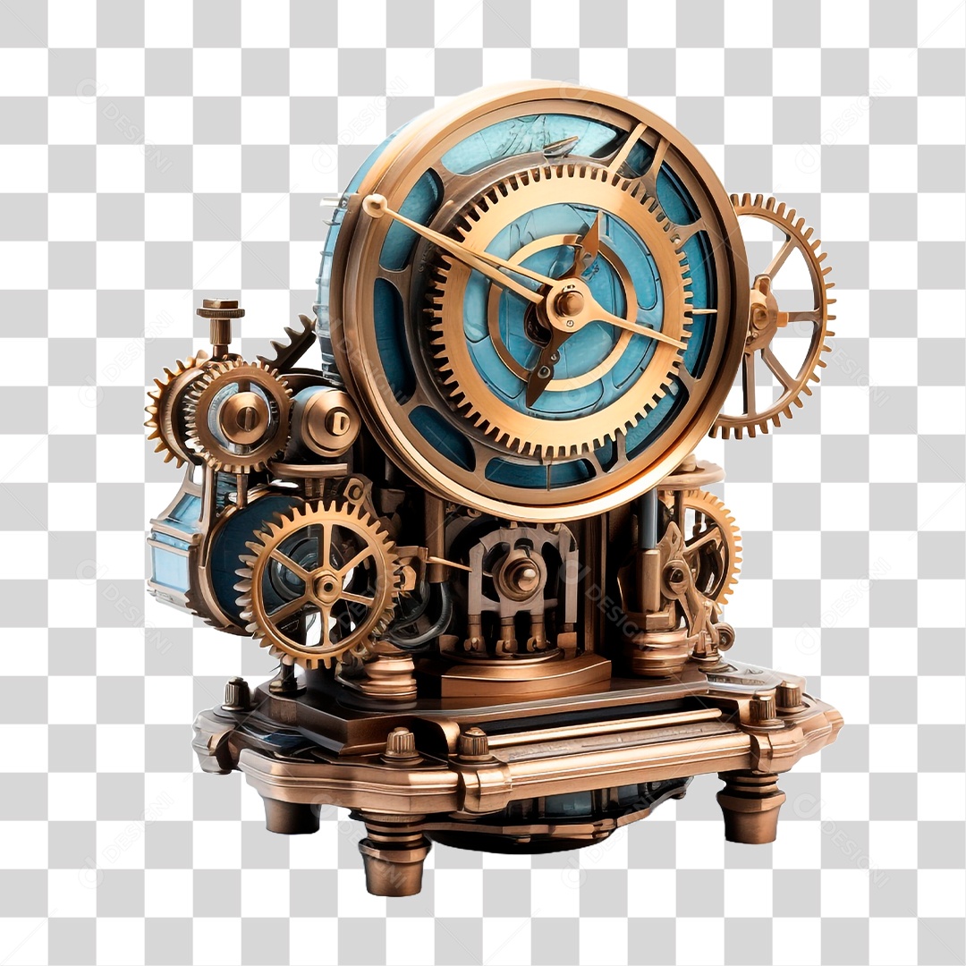 Engrenagem Steampunk PNG Transparente