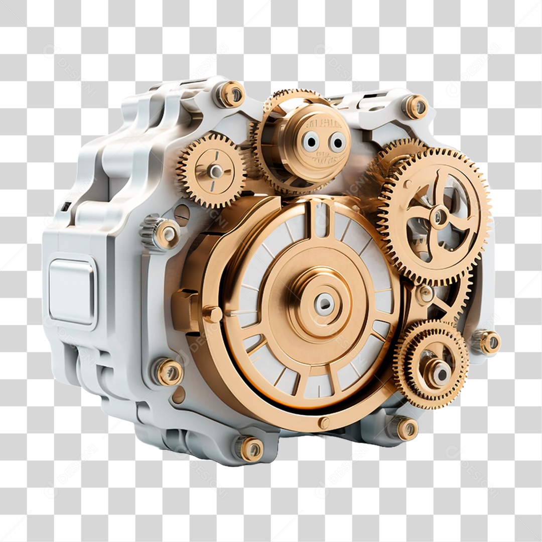 Engrenagem Steampunk PNG Transparente