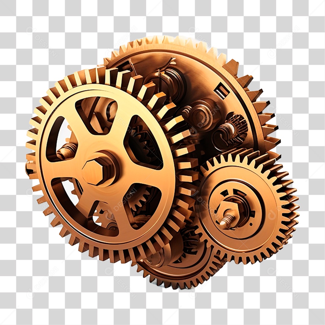 Engrenagem Steampunk PNG Transparente