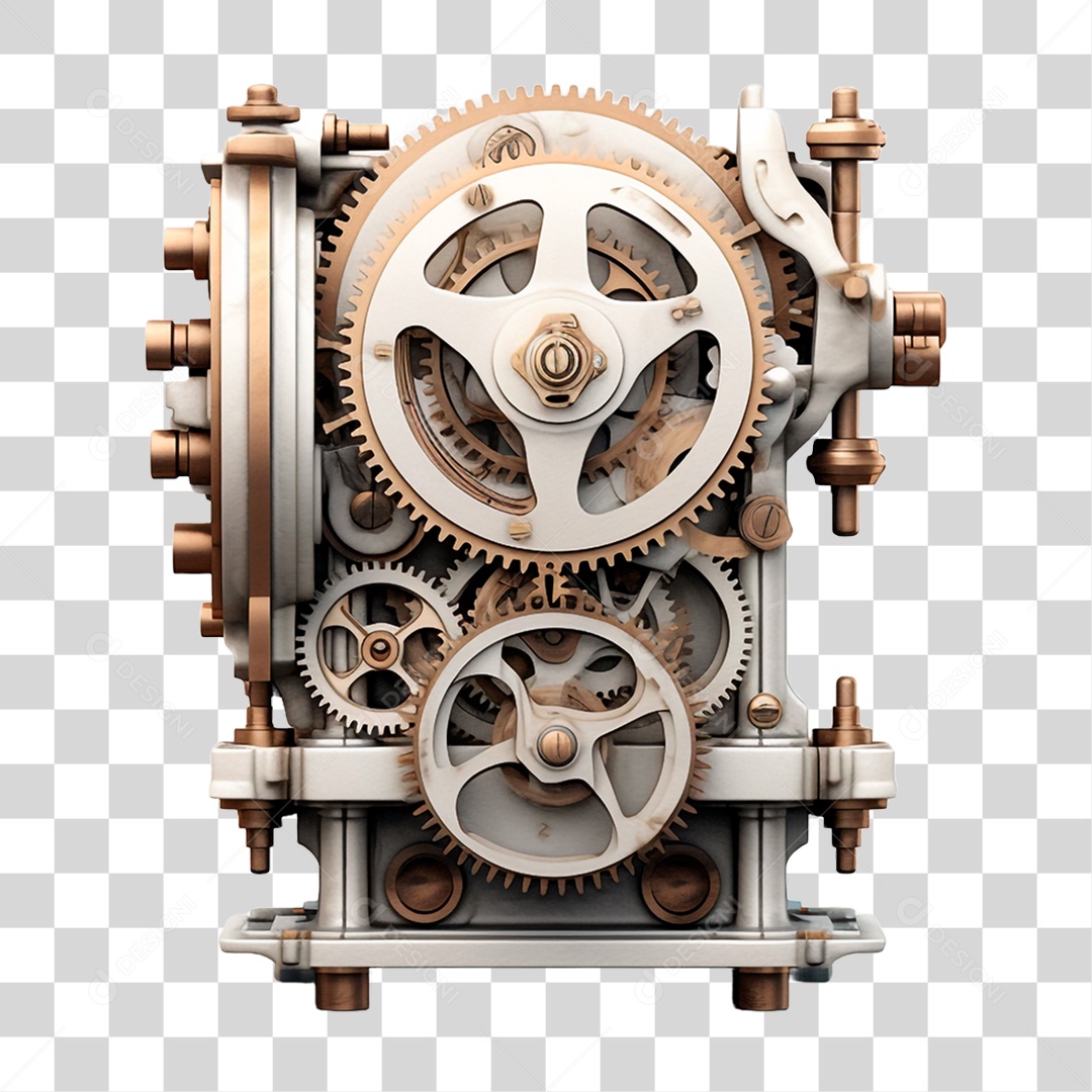 Engrenagem Steampunk PNG Transparente