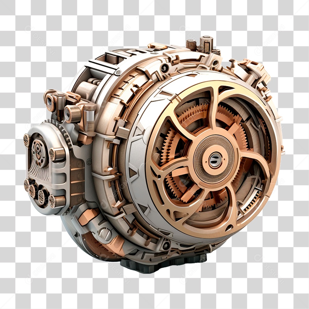 Engrenagem Steampunk PNG Transparente