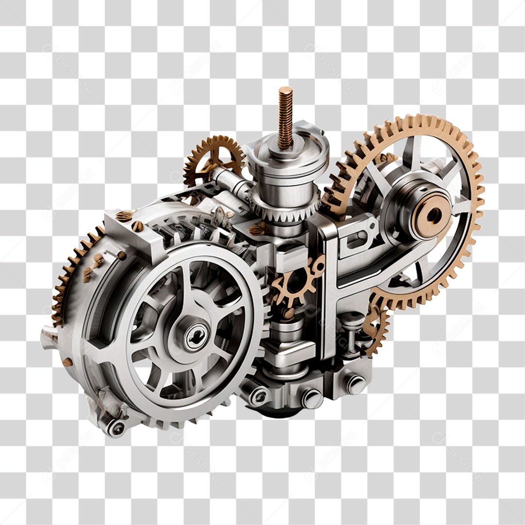 Engrenagem Steampunk PNG Transparente