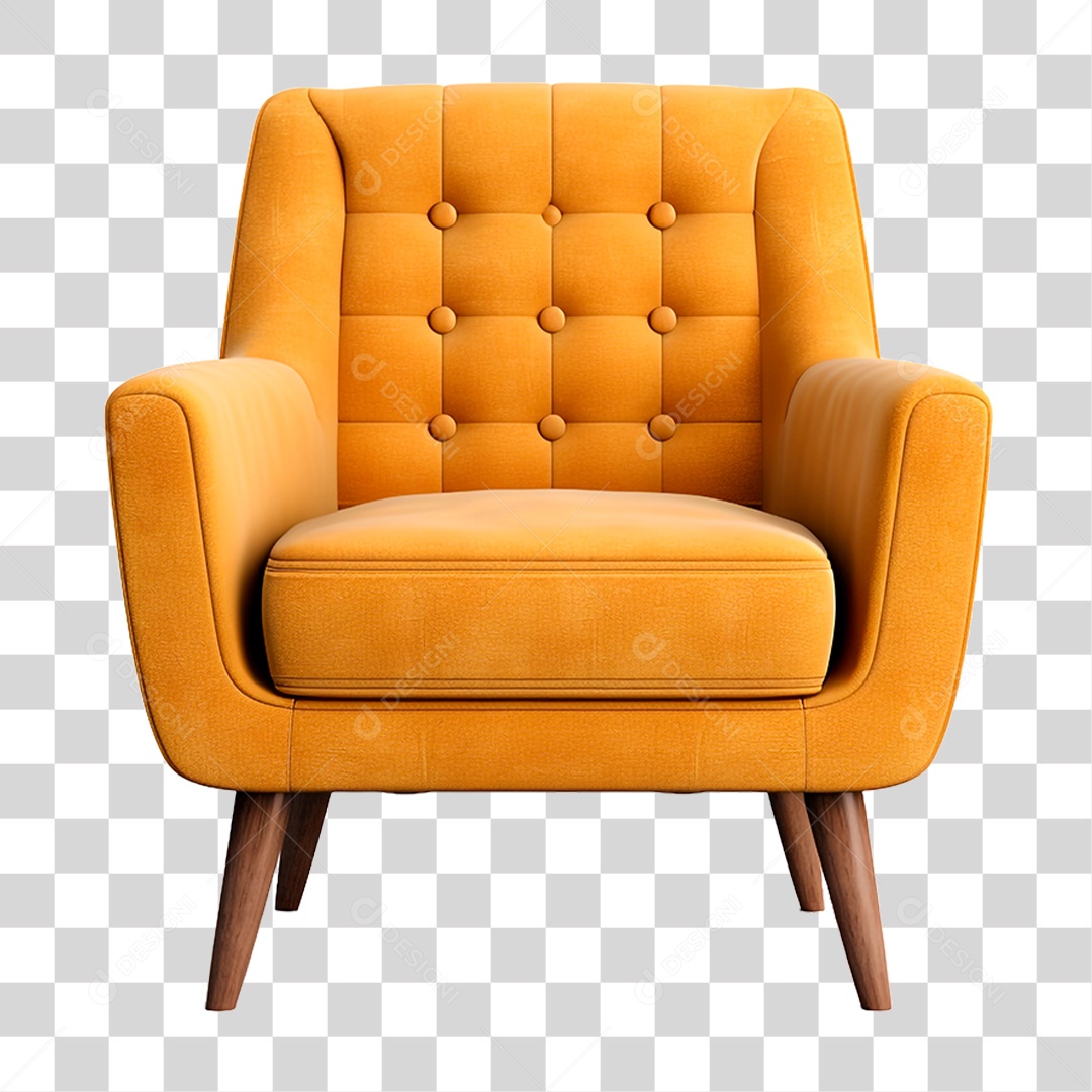 Poltrona de Couro PNG Transparente