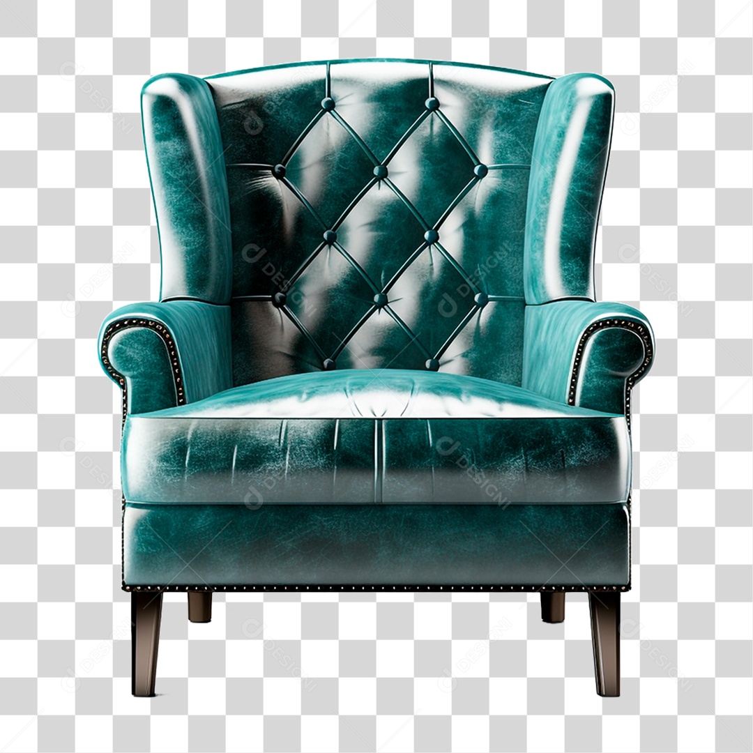 Poltrona de Couro PNG Transparente