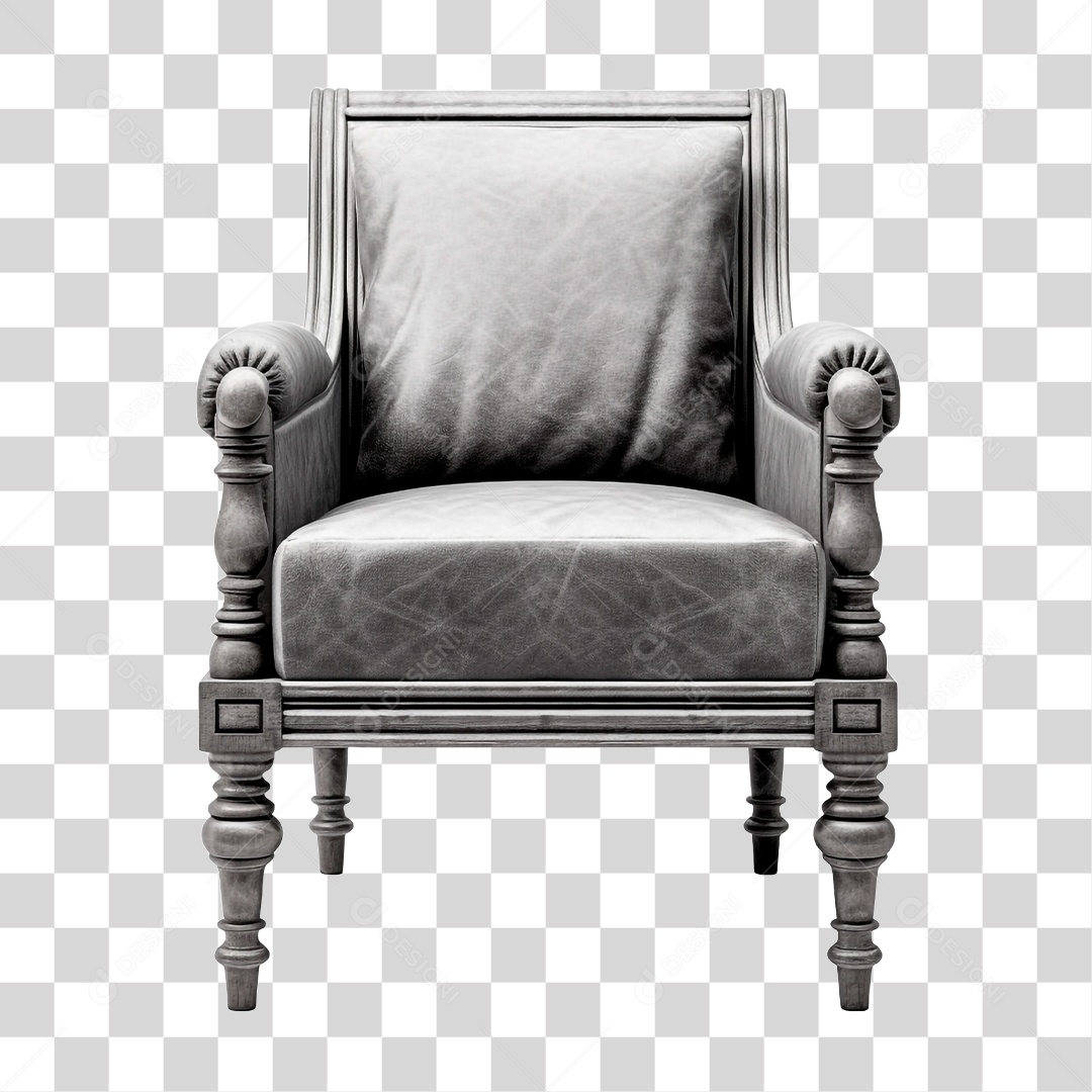 Poltrona de Couro PNG Transparente