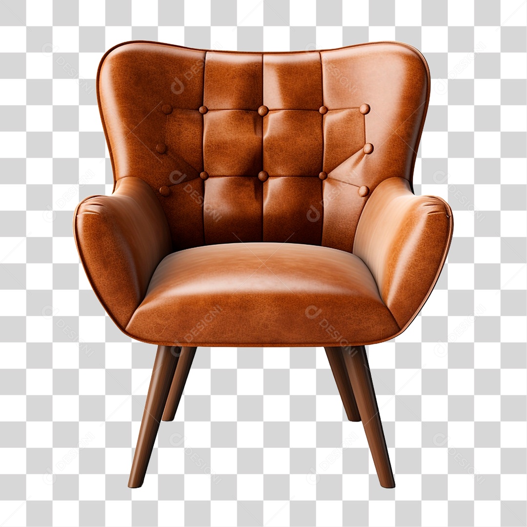 Poltrona de Couro PNG Transparente
