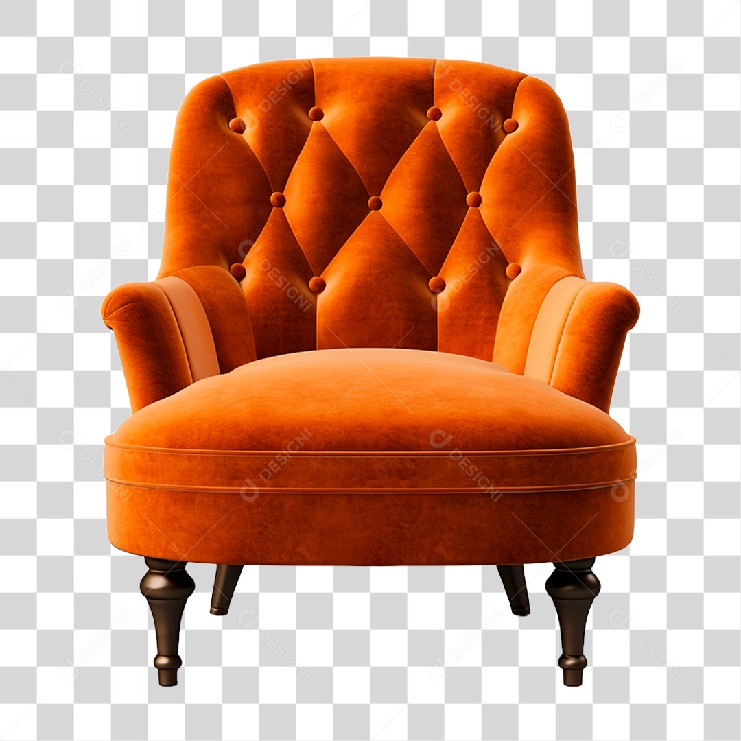 Poltrona de Couro PNG Transparente