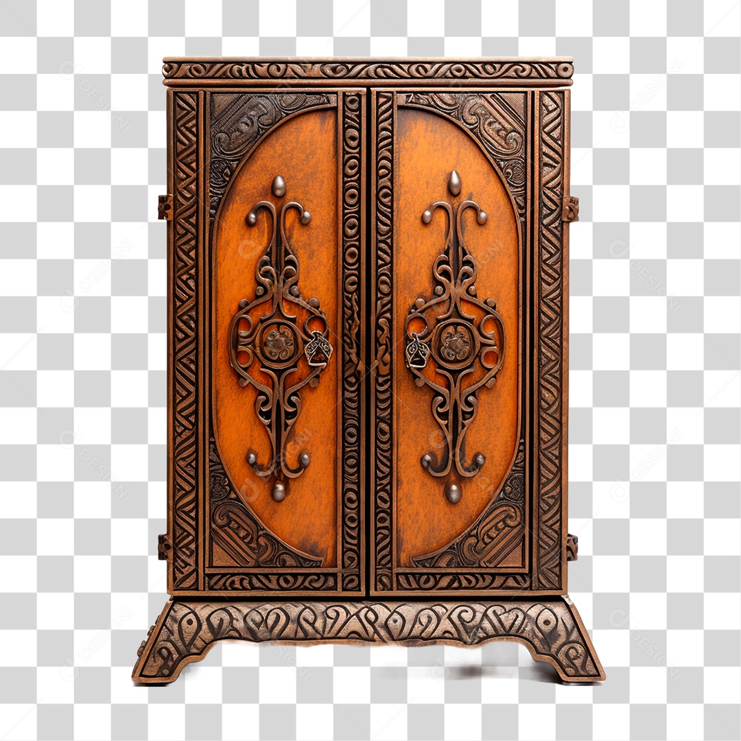Guarda Roupa de Madeira PNG Transparente