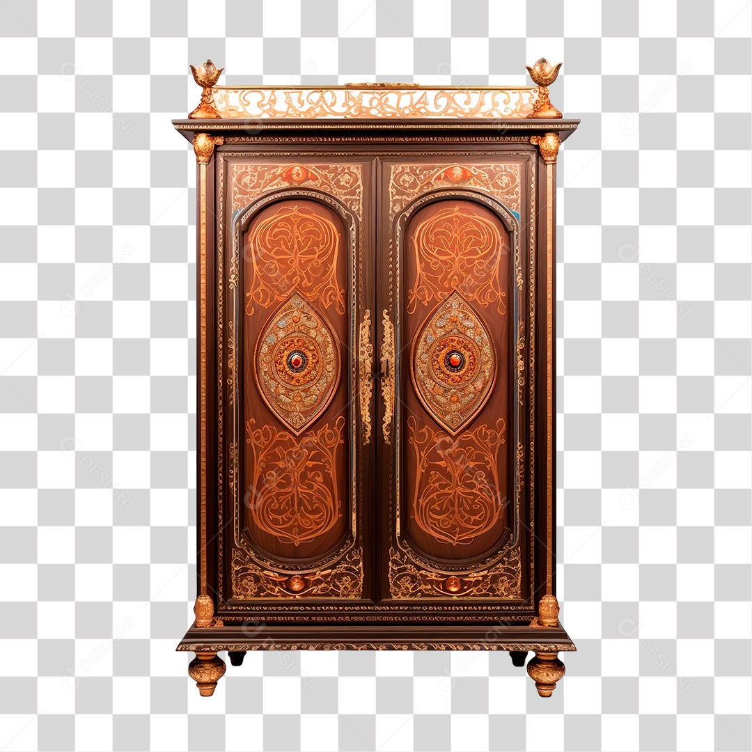 Guarda Roupa de Madeira PNG Transparente