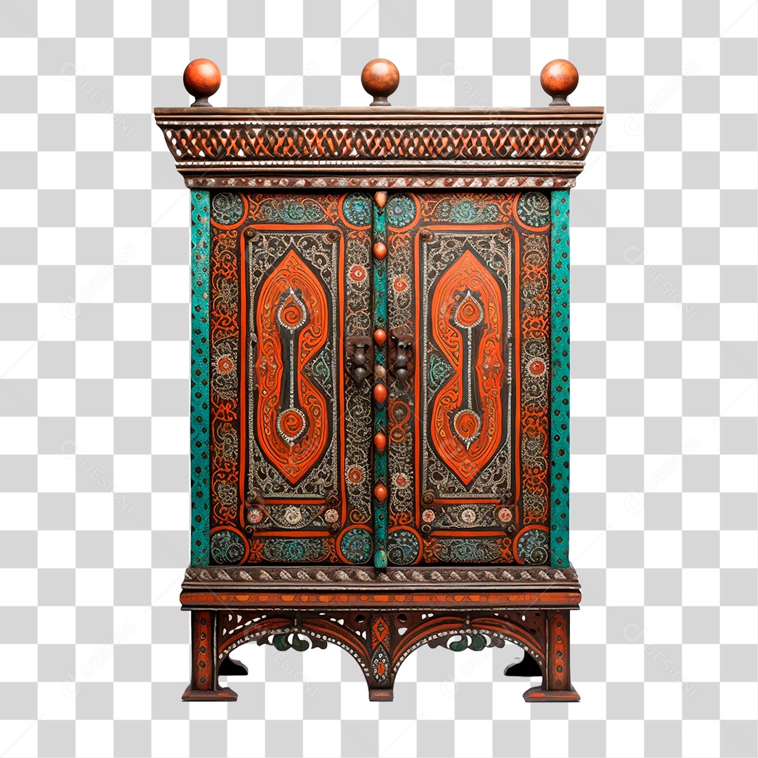 Guarda Roupa de Madeira PNG Transparente