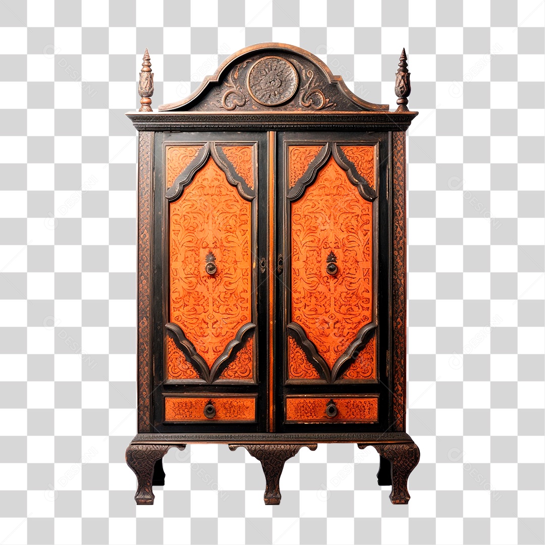 Guarda Roupa de Madeira PNG Transparente