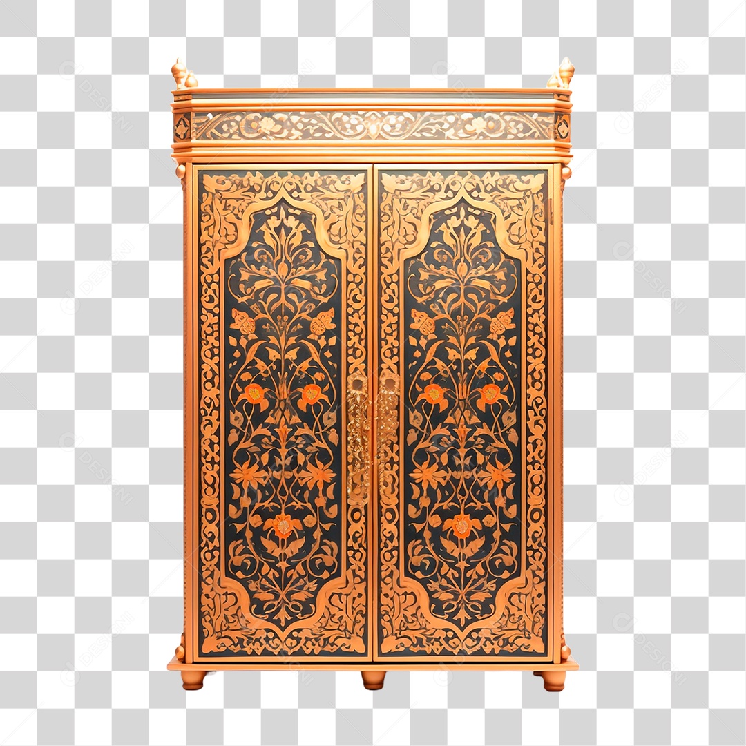 Guarda Roupa de Madeira PNG Transparente