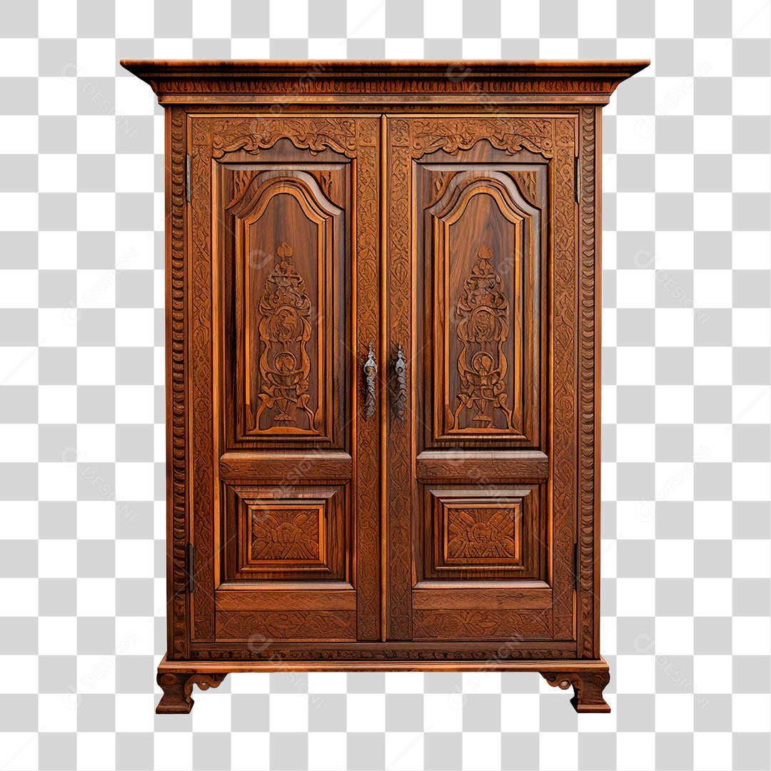 Guarda Roupa de Madeira PNG Transparente