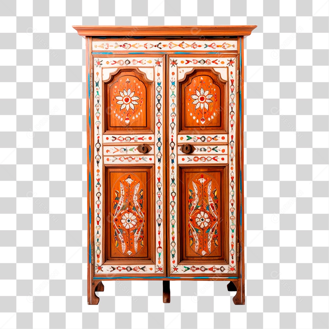 Guarda Roupa de Madeira PNG Transparente