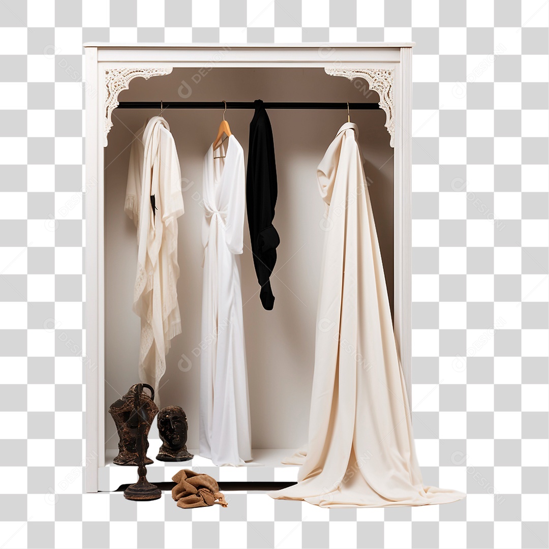 Guarda Roupa de Madeira PNG Transparente