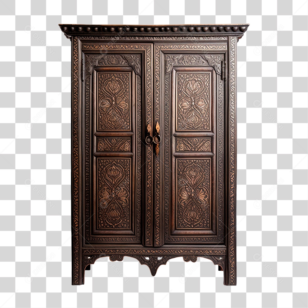 Guarda Roupa de Madeira PNG Transparente