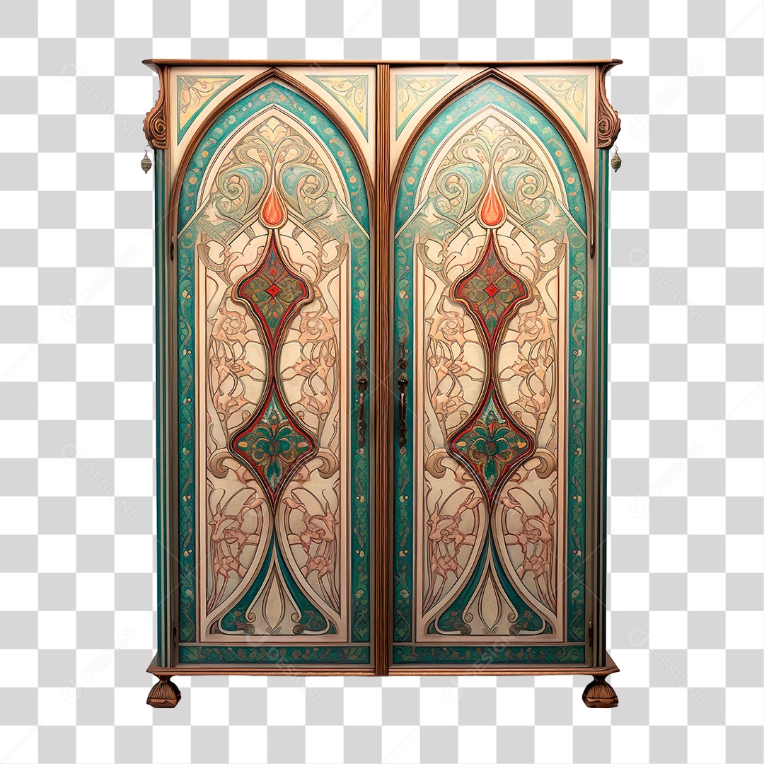 Guarda Roupa de Madeira PNG Transparente