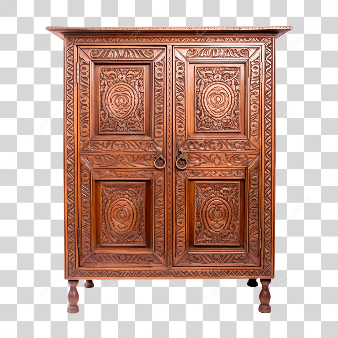 Guarda Roupa de Madeira PNG Transparente