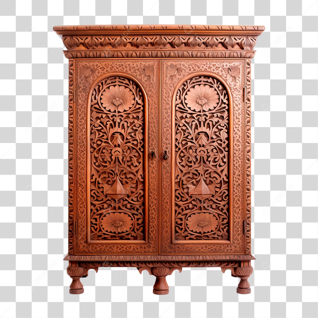 Guarda Roupa de Madeira PNG Transparente
