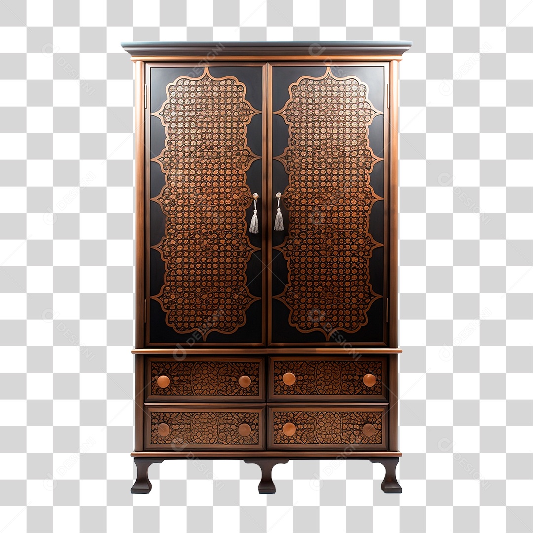 Guarda Roupa de Madeira PNG Transparente